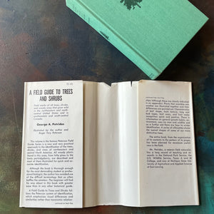 Peterson Field Guide Series-A Field Guide to Trees & Shrubs-Written by George A. Petrides-vintage nature guide-view of the dust jacket's inside flaps