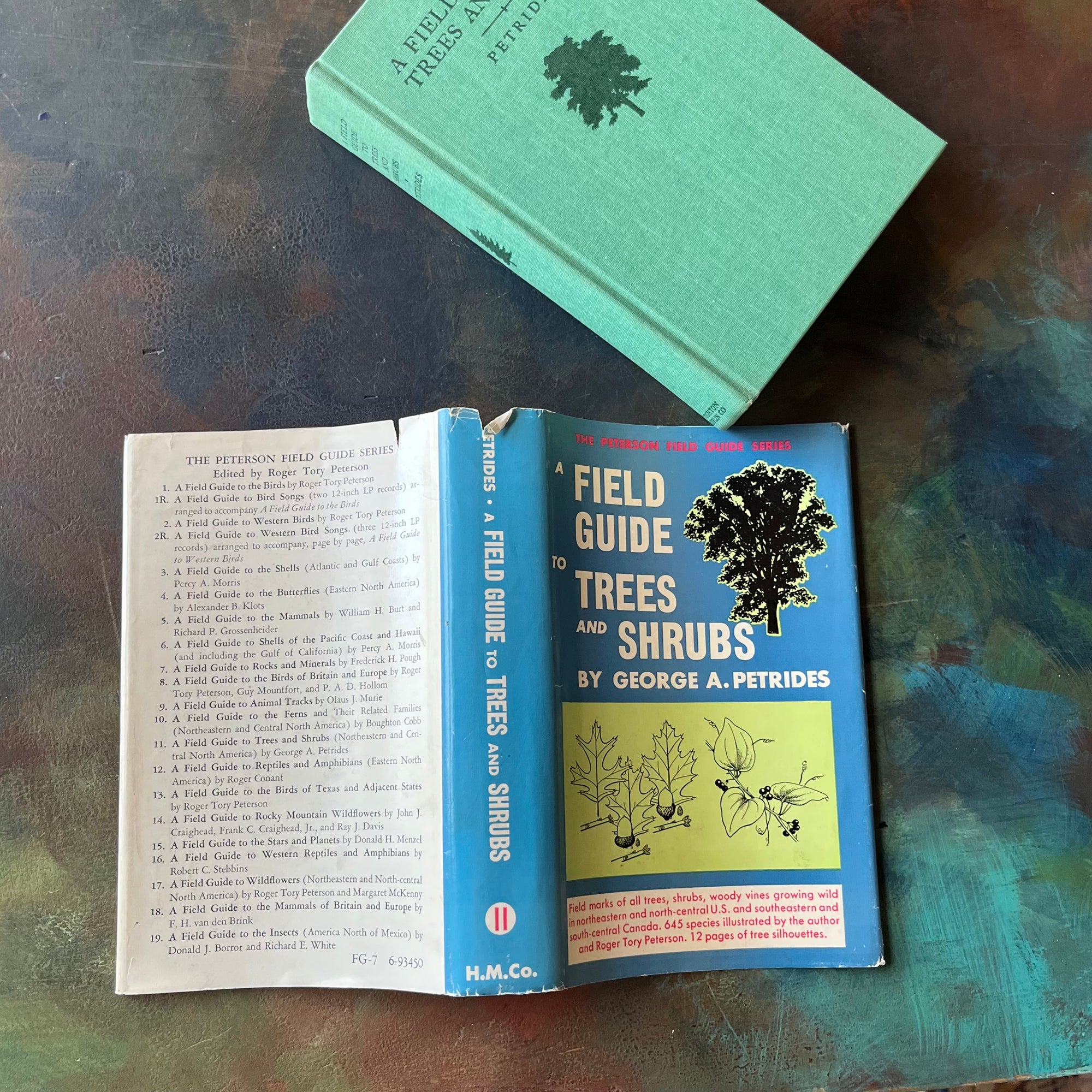 Peterson Field Guide Series-A Field Guide to Trees & Shrubs-Written by George A. Petrides-vintage nature guide-view of the outside of the dust jacket