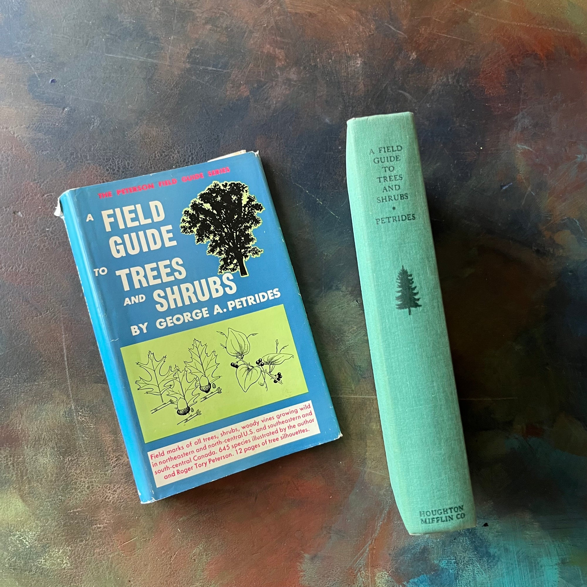 Peterson Field Guide Series-A Field Guide to Trees & Shrubs-Written by George A. Petrides-vintage nature guide-view of the spine