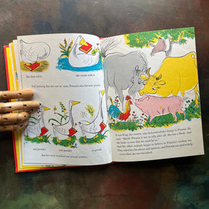 Petunia- written and illustrated by Roger-Duvoisin-vintage 1950's children's picture book-view of the color illustrations