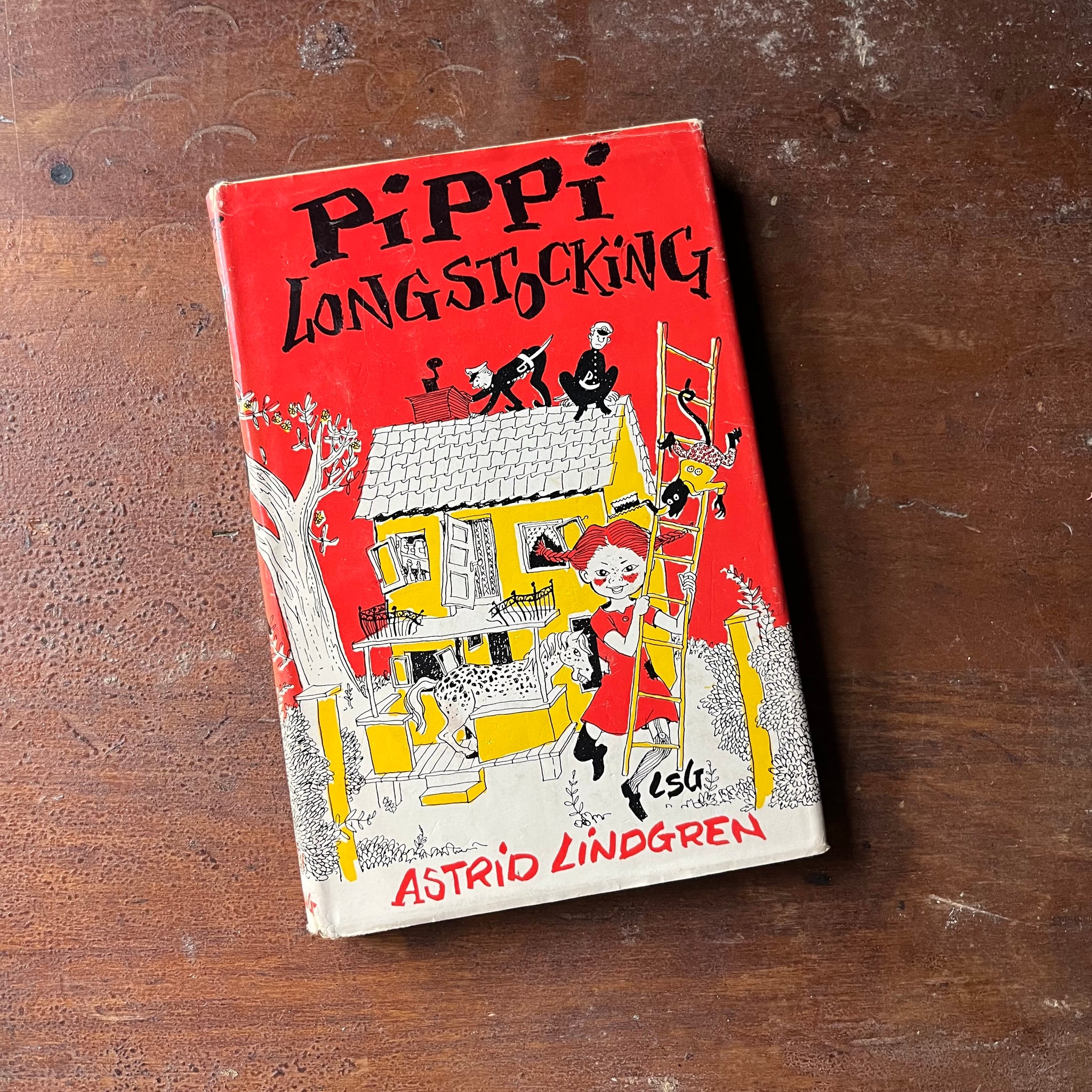 Pippi Longstocking by Astrid Lindgren - 1950 Book Club Edition - Log Cabin Vintage