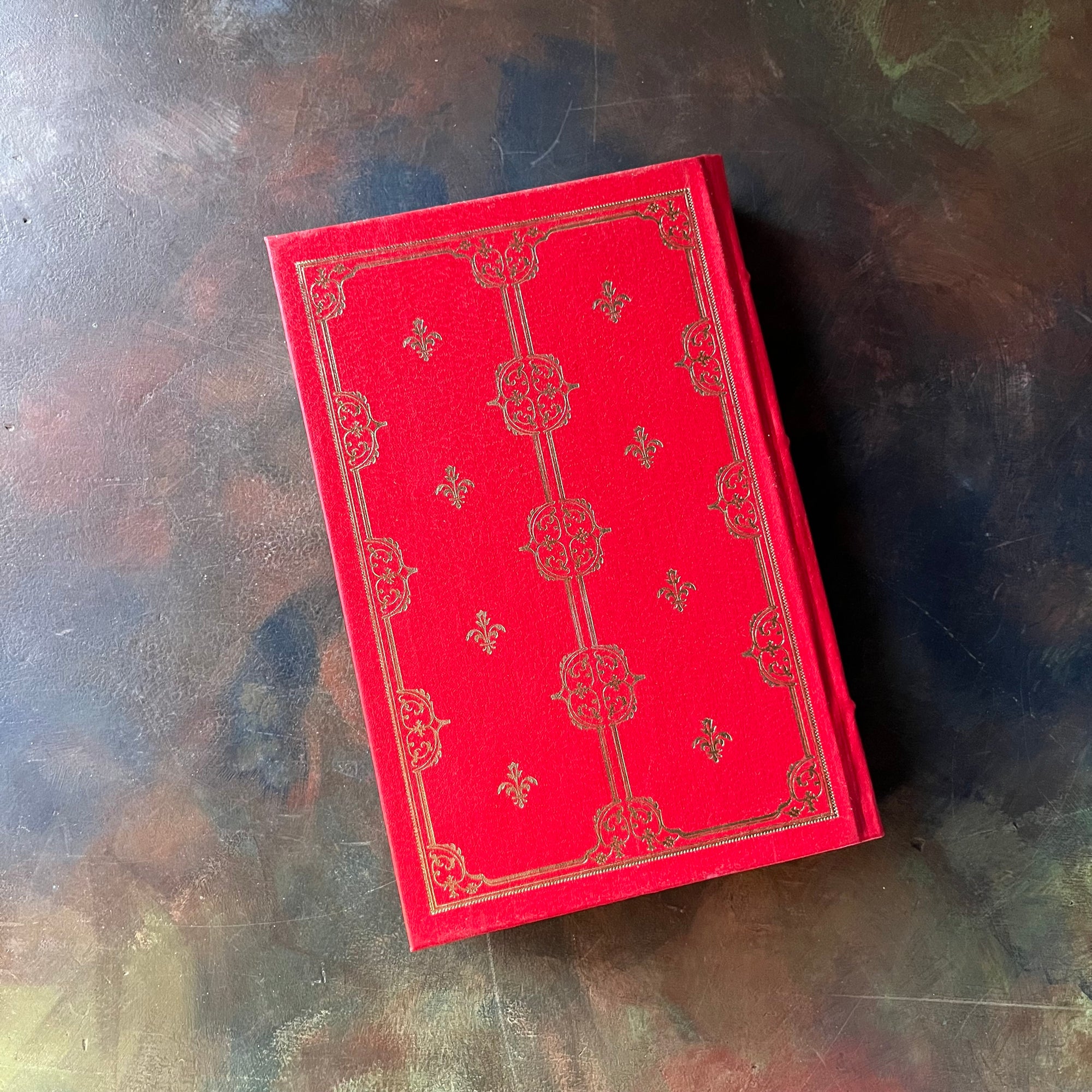 Pride and Prejudice written by Jane Austen.  This is a 1980 edition printed by The Franklin Library-vintage classic literature-collector's edition-view of the back cover