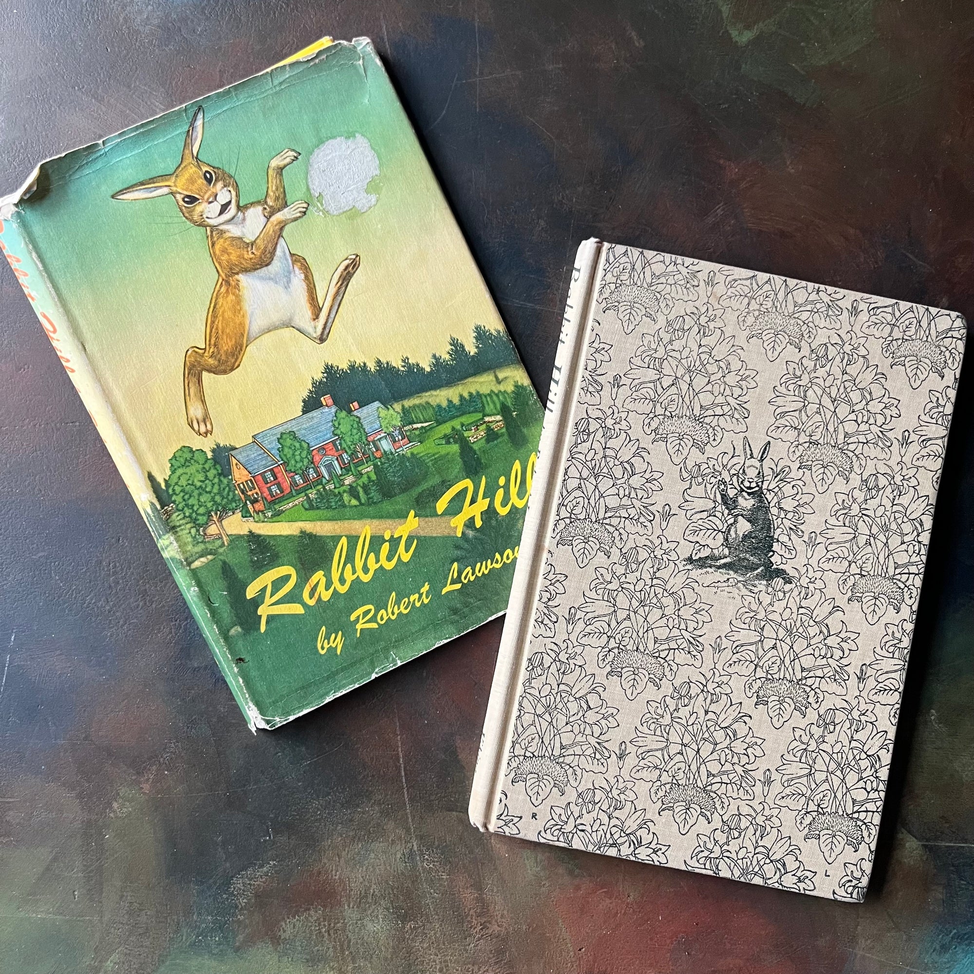 Rabbit Hill written & illustrated by Robert Lawson-John Newbery Medal Winning Book-vintage children's chapter book-living book-view of the front cover