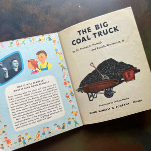 Rand McNally Ding Dong School Book-The Big Coal Truck-Miss Frances-1950s children's picture book-view of the title page