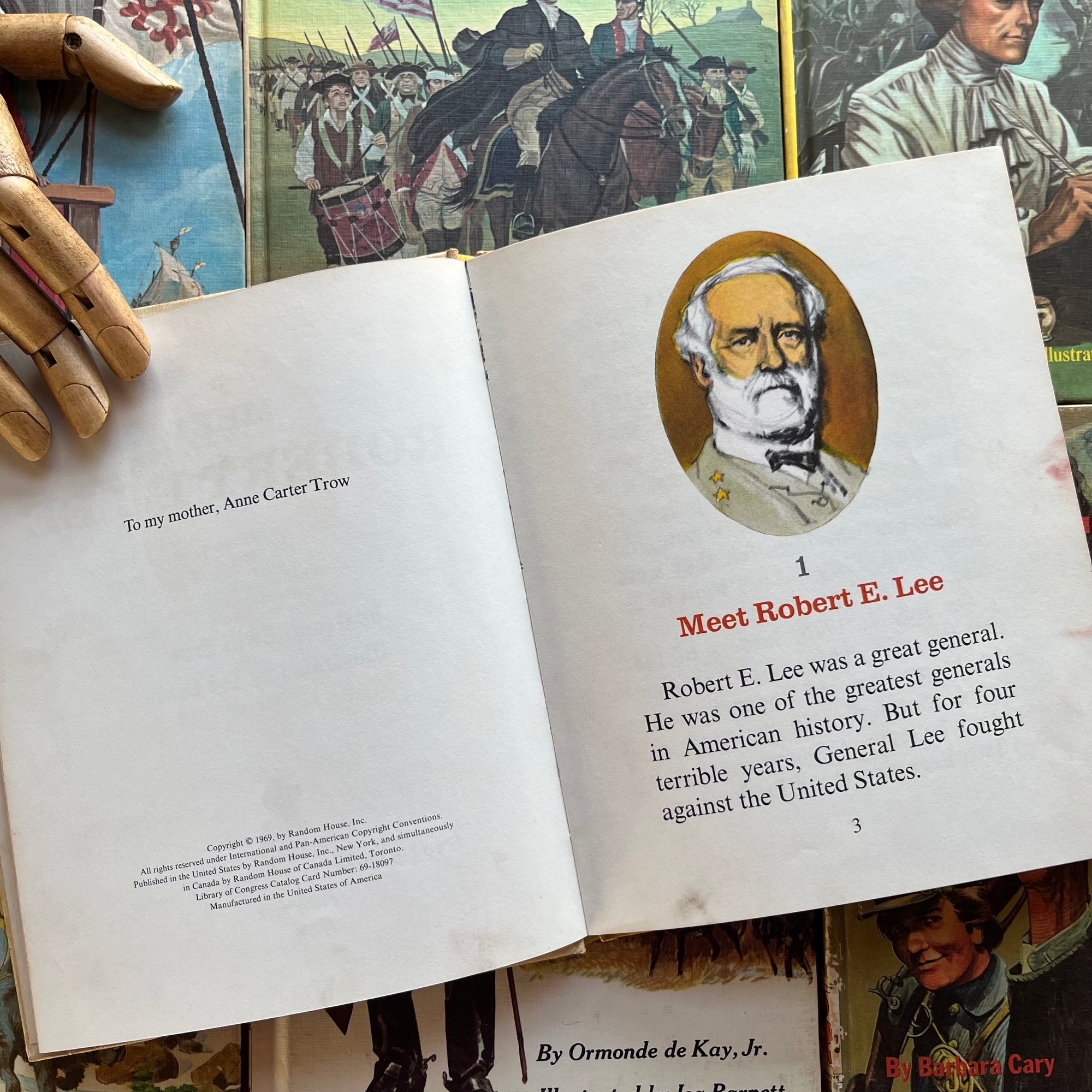 Random House Step-Up Books American History Biography Set-Vintage Beginning Chapter Books for Young Readers-view of the illustrations