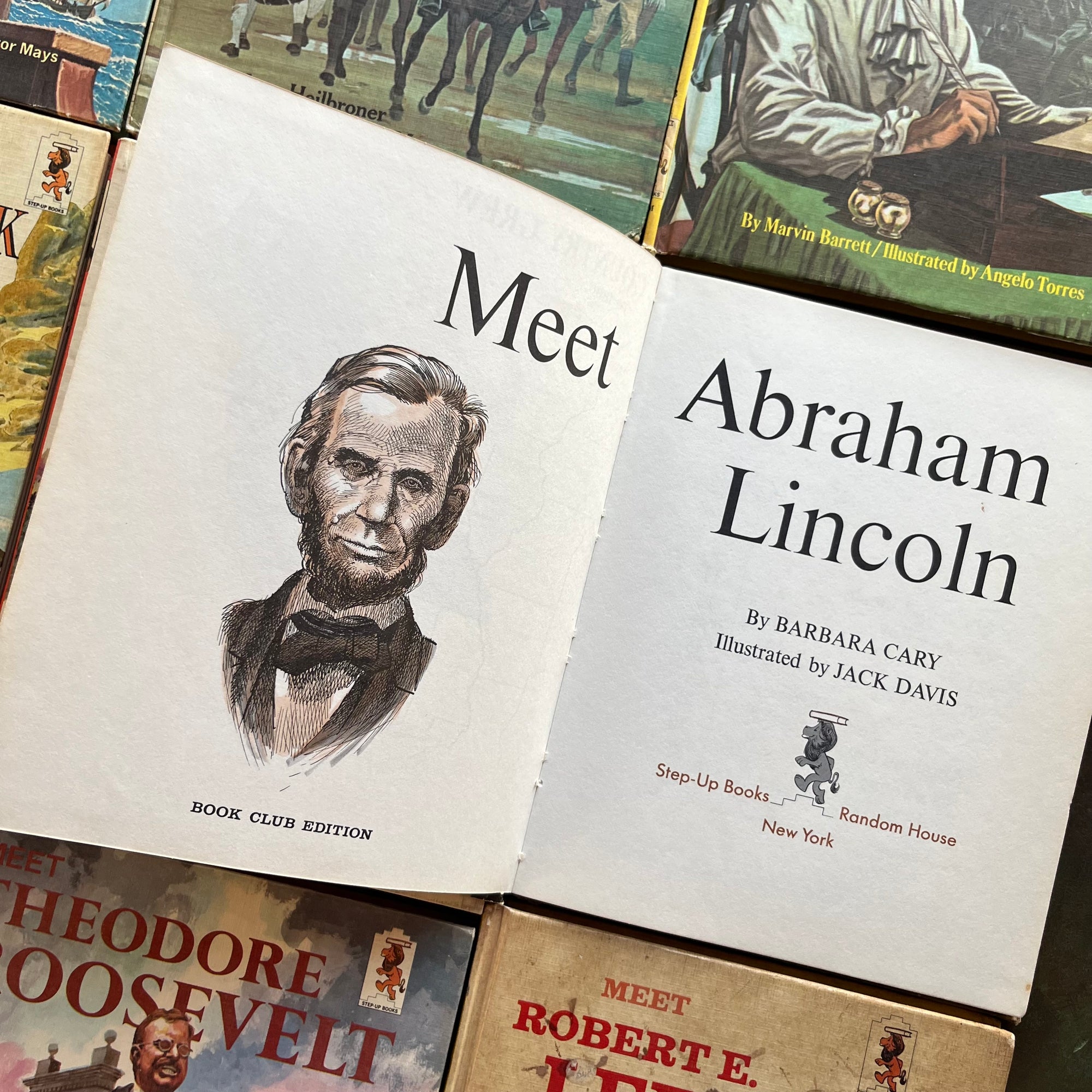 Random House Step-Up Books American History Biography Set-Vintage Beginning Chapter Books for Young Readers-view of the title page