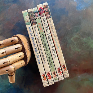 Random House Step-Up Books Early American History Book Set–Vintage Beginning Chapter Books for Young Readers-Early US Exploration Books for Children-view of the spines