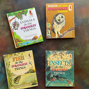 Random House Step-Up Books Living Science Series–Vintage Beginning Chapter Books for Young Readers-Animals, Birds, Insects, Fish-vintage children's books for sale-view of the front covers
