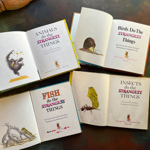 Random House Step-Up Books Living Science Series–Vintage Beginning Chapter Books for Young Readers-Animals, Birds, Insects, Fish-vintage children's books for sale-view of the title pages