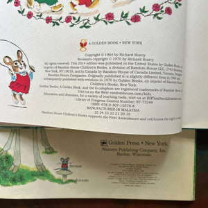 Richard Scarry's Best Mother Goose Ever-50th Anniversary Edition-Richard Scarry's Best Word Book Ever-vintage children's picture books-view of the copyright information