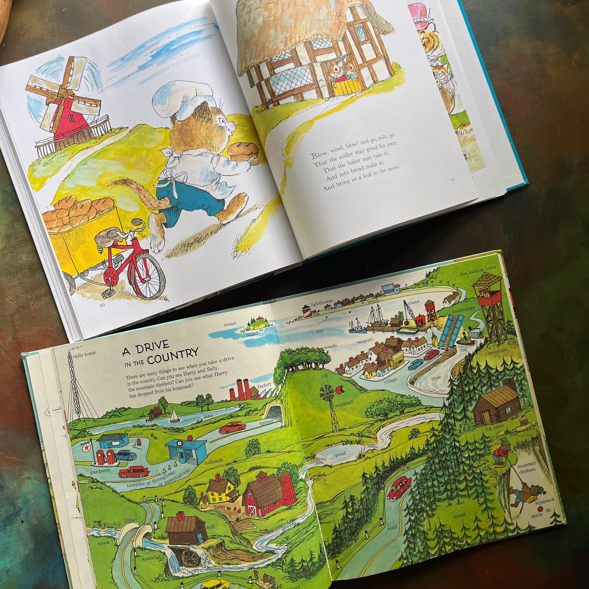 Richard Scarry's Best Mother Goose Ever-50th Anniversary Edition-Richard Scarry's Best Word Book Ever-vintage children's picture books-view of the illustrations