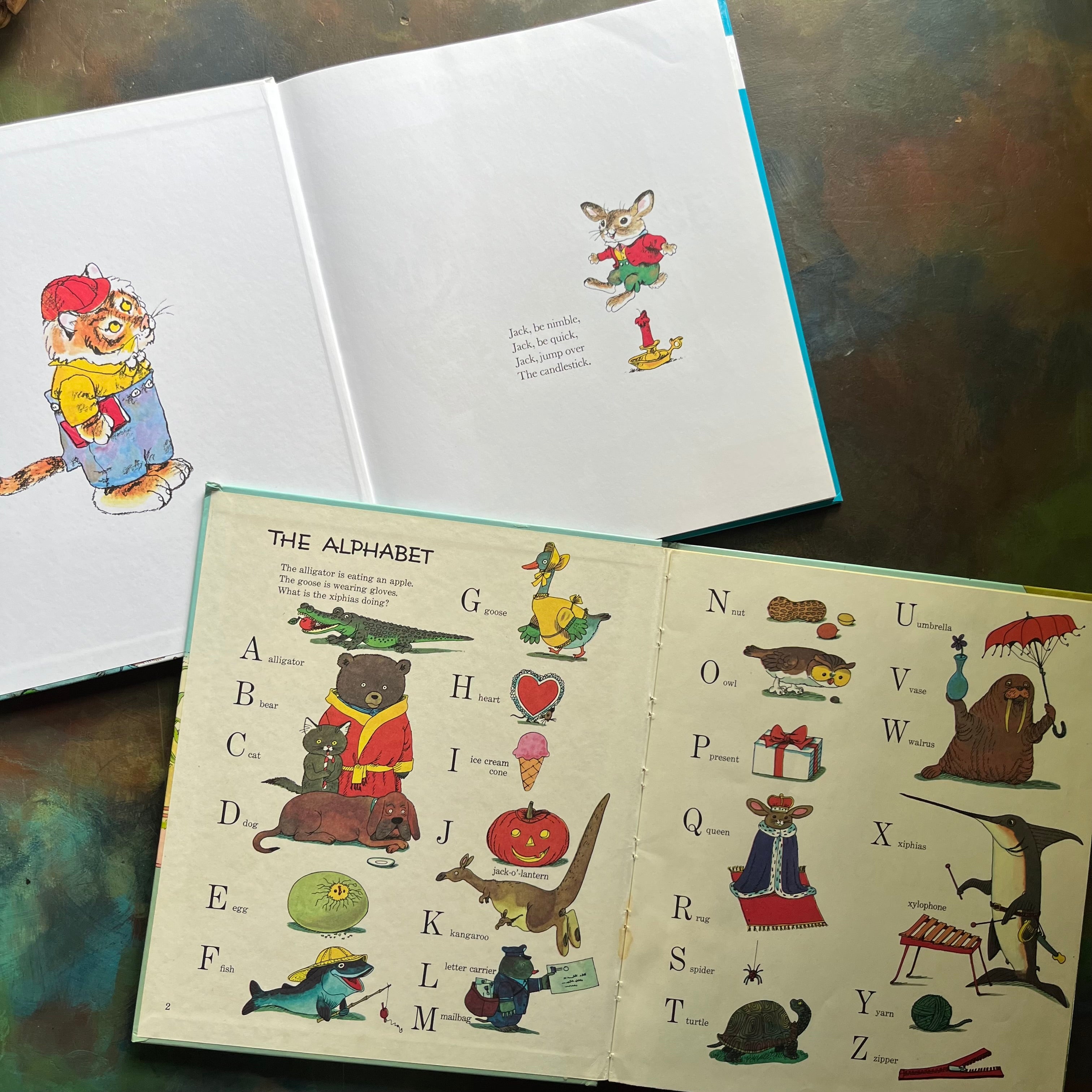 Richard Scarry's Best Mother Goose Ever-50th Anniversary Edition-Richard Scarry's Best Word Book Ever-vintage children's picture books-view of the inside covers