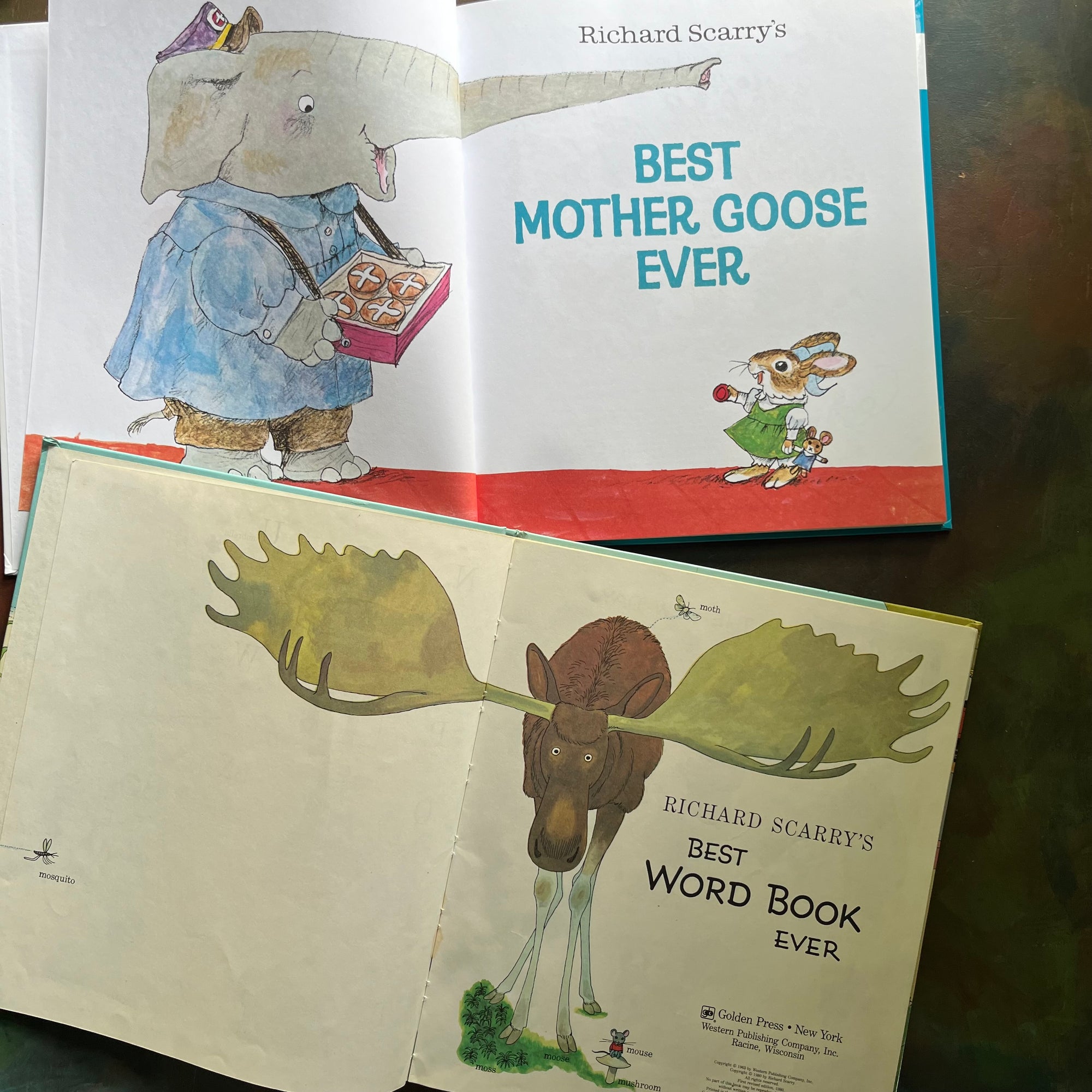 Richard Scarry's Best Mother Goose Ever-50th Anniversary Edition-Richard Scarry's Best Word Book Ever-vintage children's picture books-view of the title pages