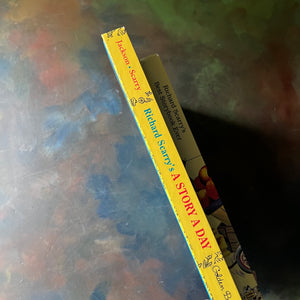 Richard Scarry's Best Storybook Ever and Richard Scarry's A Story A Day 365 Stories and Rhymes-classic children's stories-view of the spines