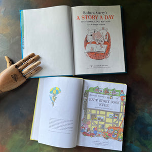 Richard Scarry's Best Storybook Ever and Richard Scarry's A Story A Day 365 Stories and Rhymes-classic children's stories-view of the title pages