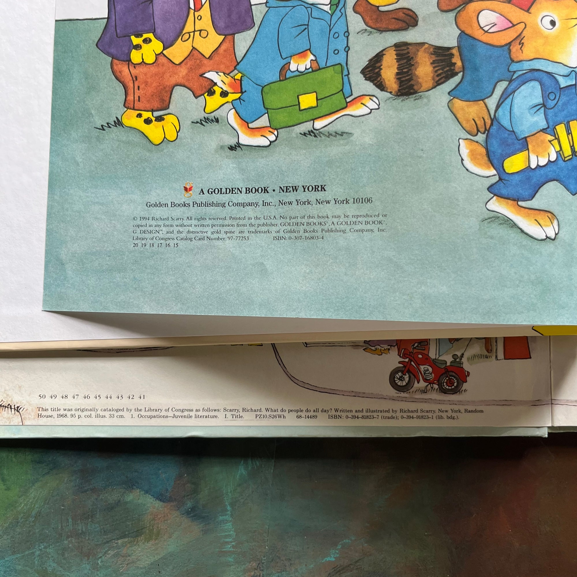 Richard Scarry's Busy, Busy Town-What Do People Do All Day-vintage children's picture books-view of the copyrights