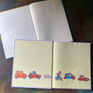 Richard Scarry's Cars and Trucks and Things That Go and Great Big Schoolhouse-vintage picture books-the World of Richard Scarry-view of the inside covers
