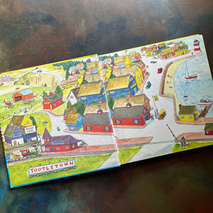 Richard Scarry's Tinker and Tanker Storybook-vintage picture book-vintage Richard Scarry-view of the inside cover