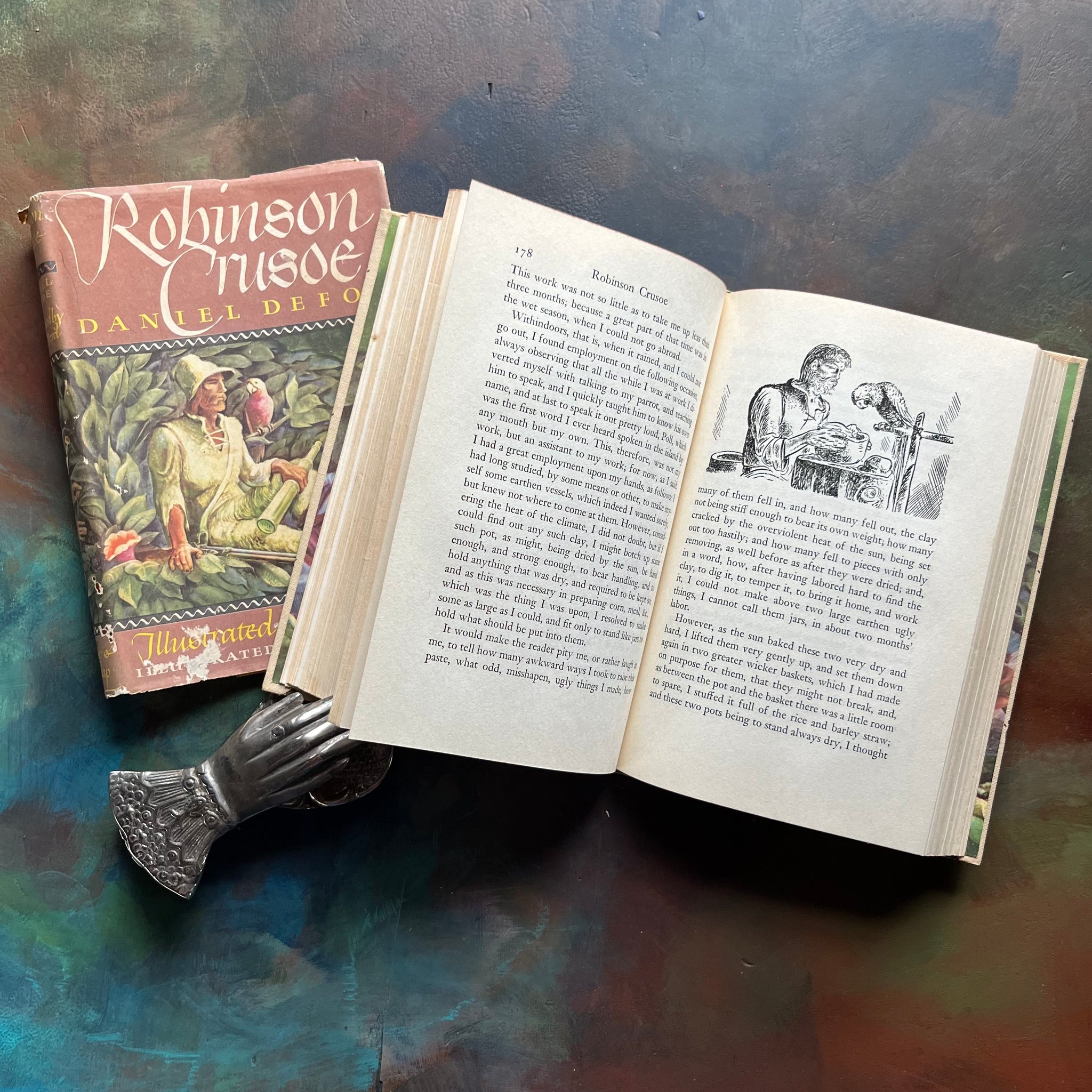 Robinson Crusoe by Daniel Defoe - a 1946 Illustrated Junior Library Ed ...
