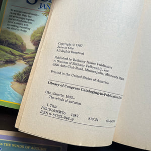 Seasons of the Heart Complete Book Set written by Janette Oke-Inspirational, Christian Romance Fiction books-view of the copyright page