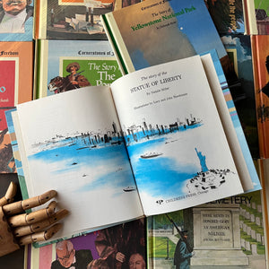 Set of 13 Cornerstones of Freedom History Books for Children-Weekly Readers History Books-America250-view of the title page sample