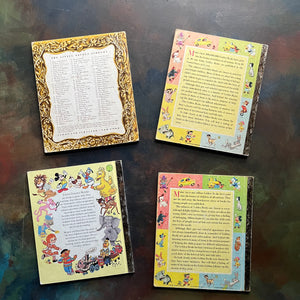 Set of Four Little Golden Books Christmas Theme: Set includes: Christmas Carols, Frosty The Snow Man, The Little Golden Cut-Out Christmas Manger, and The Story of Jesus-view of the back covers