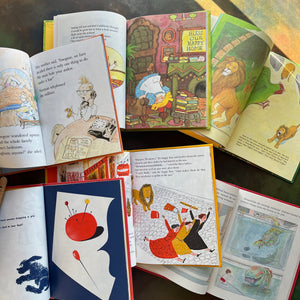 Set of 6 Classic Children's Picture Books published by Children's Choice Book Club Editions-Margaret Wise Brown-Roger Duvoisin-Leonard Weisgard-view of the illustrations