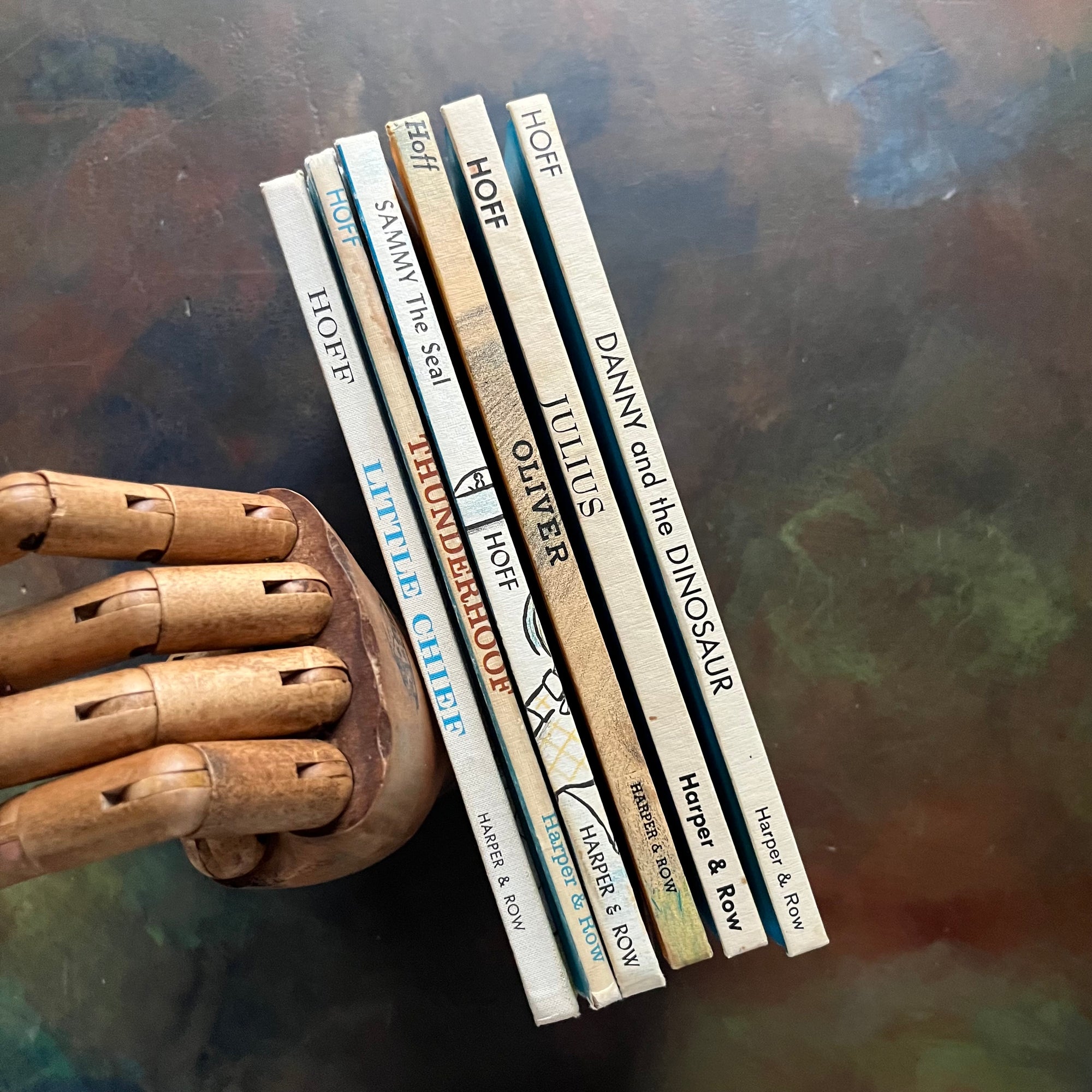 Set of 6 Vintage Picture Books written & illustrated by Syd Hoff-vintage I Can Read books-children's picture book set-view of the spines