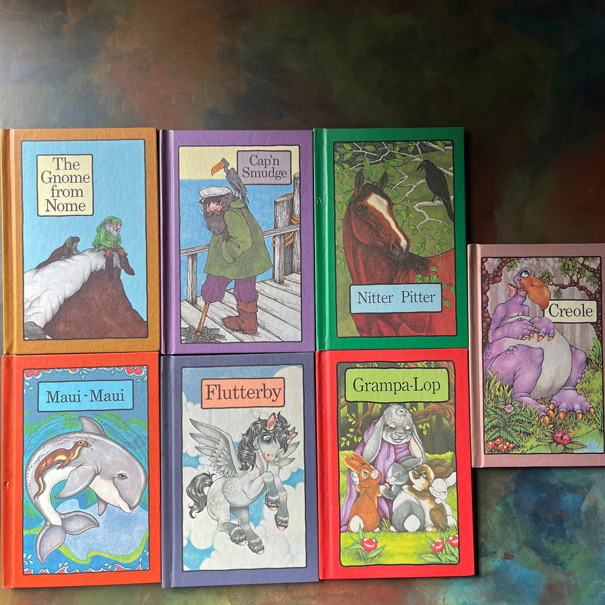 Collection of Serendipity books written by Stephen Cosgrove with illustrations by Robin James -1980's kid's books-view of the front covers
