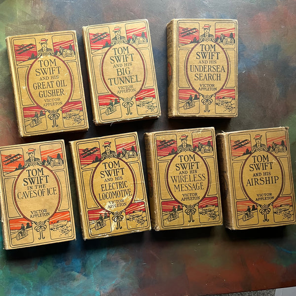 Vintage Tom Swift Book Set (7 Books) by Victor Appleton - Log