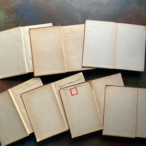 Set of 7 antique Tom Swift Books written by Victor Appleton-sci fi books for boys-early 1900's adventure books for boys-view of the inside covers