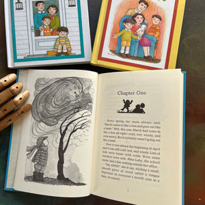 Set of Three Children's Illustrated Chapter Books in the 26 Fairmount Avenue Series written and illustrated by Tomie DePaola 26 Fairmount Avenue-Here We All Are-On My Way-view of an illustration inside one of the books