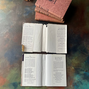 Set of Three Cherry Ames Nurse Books-vintage children's mystery books-children's chapter books-vintage mysteries-Helen Wells-Julie Tatham-view of the dust jacket's inside flaps