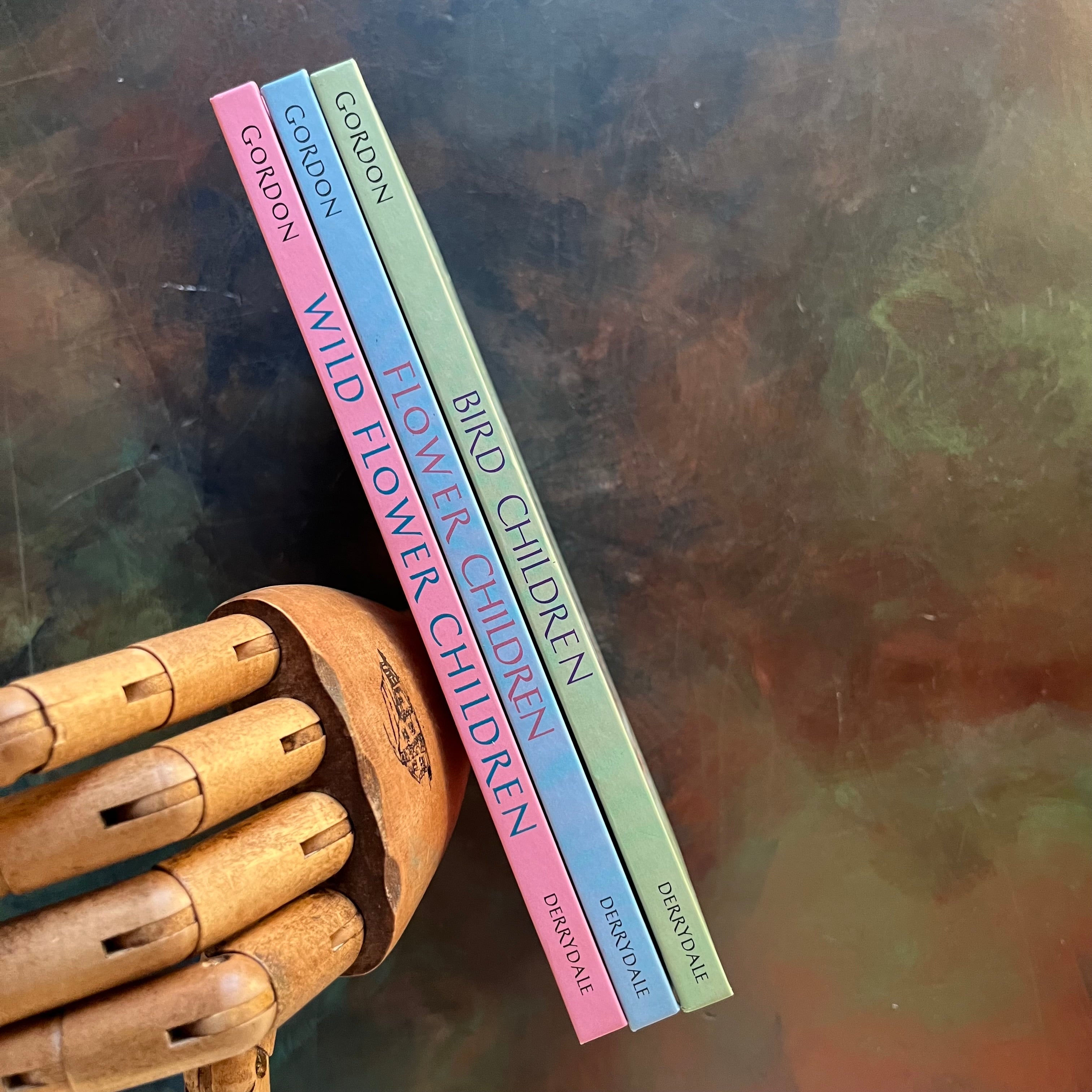 Set of Three Elizabeth Gordon Books-Flower Children-Wild Flower Children-Bird Children-nature books for kids-view of the spines