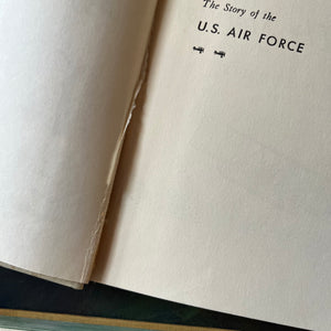 Set of Three Landmark Series History Books for Children-U.S. Airforce-U.S. Marines-U.S. Coast Guard-vintage history books-view of the condition of the U.S. Air Force Book