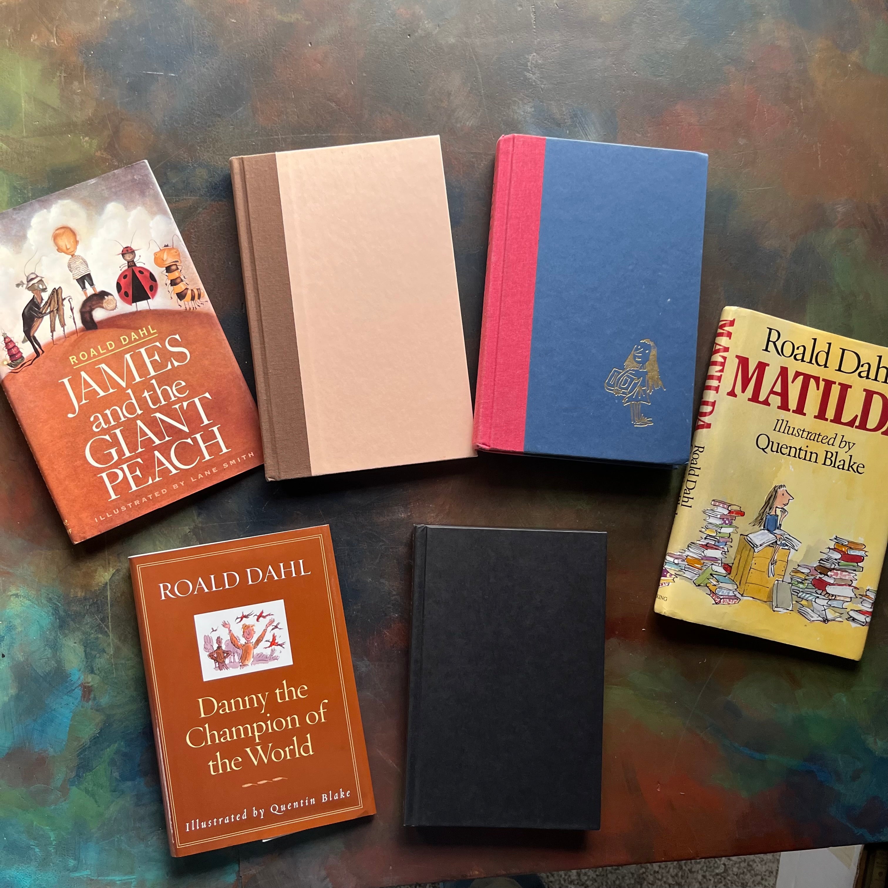 Set of Three Roald Dahl Books-Matilda-James and the Giant Peach-Danny the Champion of the World-children's chapter books-view of the front covers