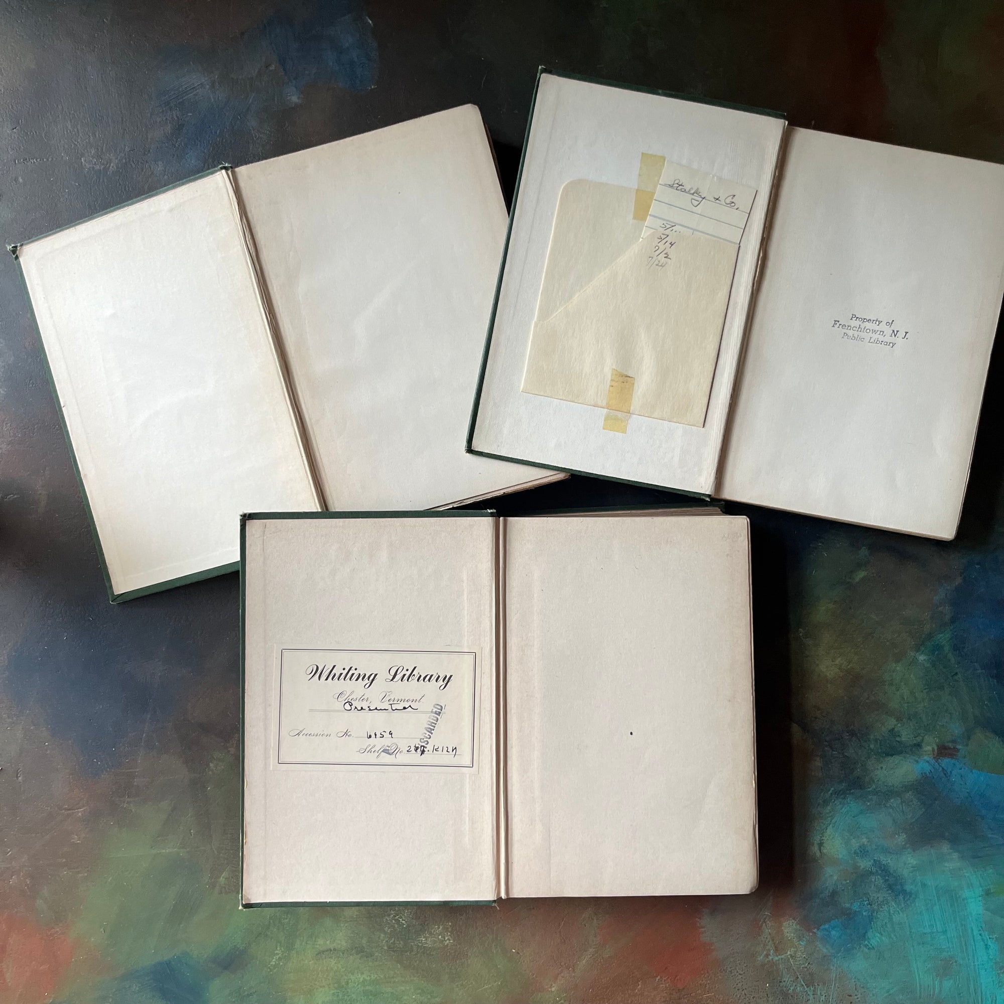 Set of Three Rudyard Kipling Novels-The Day's Work-Stalky & Co.-The Naulahka-vintage fiction-view of the inside covers