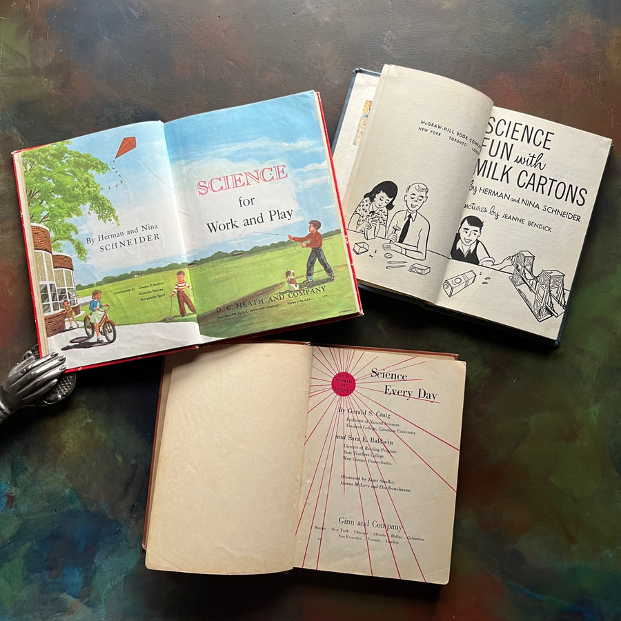 Vintage School Science Book Set: Science Every Day, Science Fun with M ...