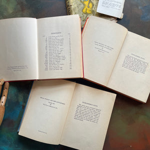 Set of Three Children's Chapter Books in the Uncle Wiggily Series written by Howard R. Garis: Uncle Wiggily on the Farm, Uncle Wiggily and the Littletails, and Uncle Wiggily and Jackie and Peetie and Bow Wow - vintage children's chapter books-view of the copyright pages