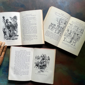 Signature Series Book Set-vintage children's history books-Marco Polo-Custer-Mozart-view of illustrations from each book