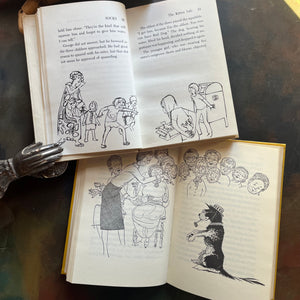 Socks and Risby written by Beverly Cleary-Weekly Reader Children's Book Club Editions-vintage children's chapter books-animal stories-view of the illustrations