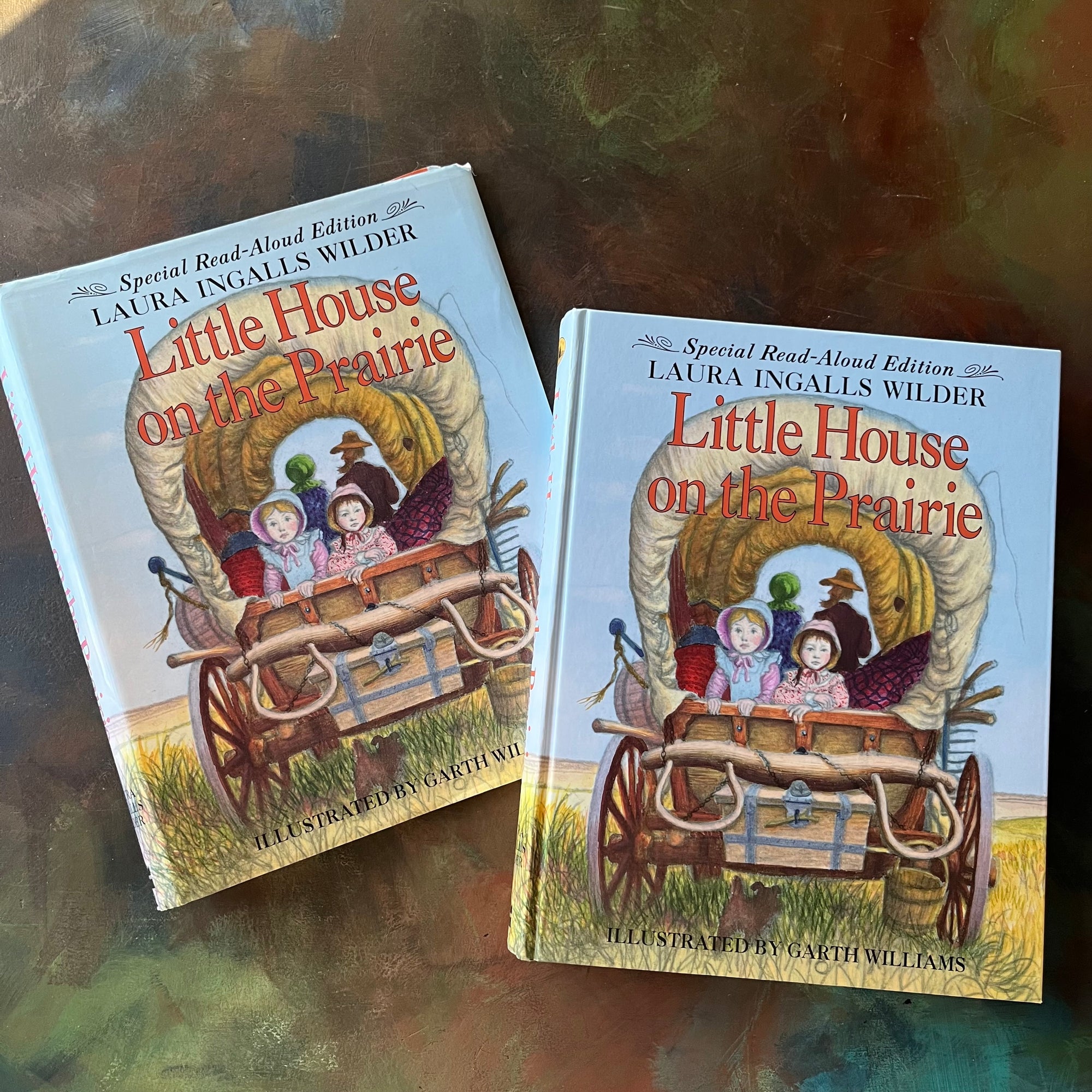 Special Read-Aloud Edition of Little House on the Prairie written by Laura Ingalls Wilder with illustrations by Garth Williams-Newbery Honor Book-vintage children's chapter book-living book-view of the front cover