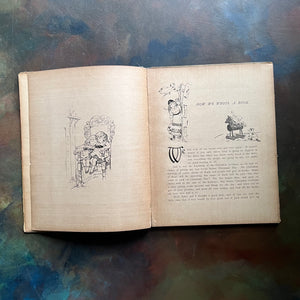 Sunny Hours-antique children's book of short stories & poems-view of the illustrations