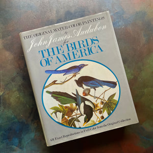 The Original Water-Color Paintings of John James Audubon for The Birds of America-vintage bird print book - John J. Audubon-bird prints-view of the dust jacket's front cover