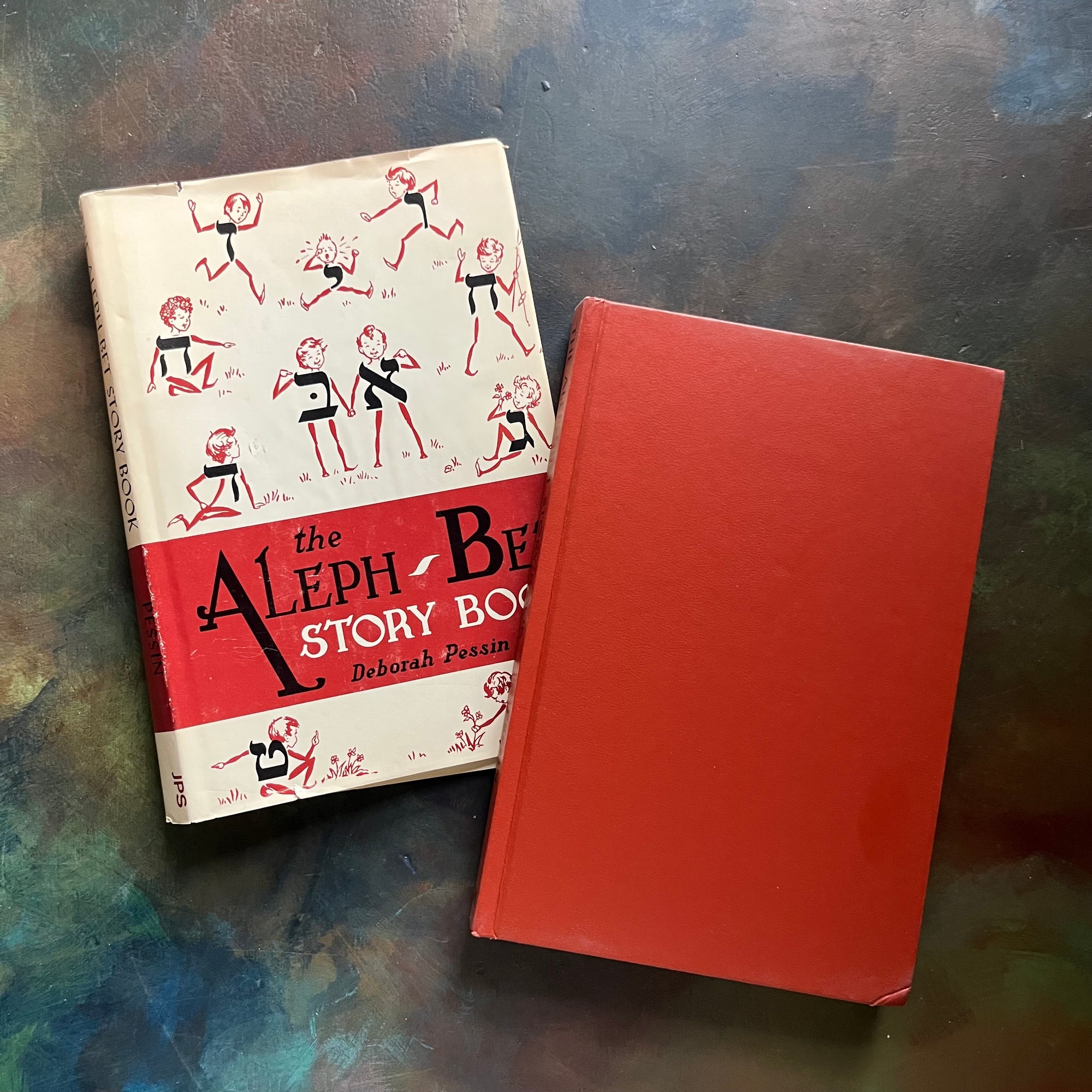 The Aleph-Bet Story Book written by Deborah Pessin-Illustrated by Howard Simon-a Hebrew Alphabet Story Book for Children - vintage children's living book-children's Jewish Book-short stories-view of the front cover