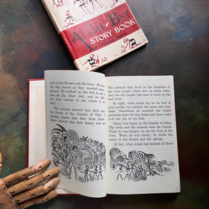 The Aleph-Bet Story Book written by Deborah Pessin-Illustrated by Howard Simon-a Hebrew Alphabet Story Book for Children - vintage children's living book-children's Jewish Book-short stories-view of the illustrations in black & white