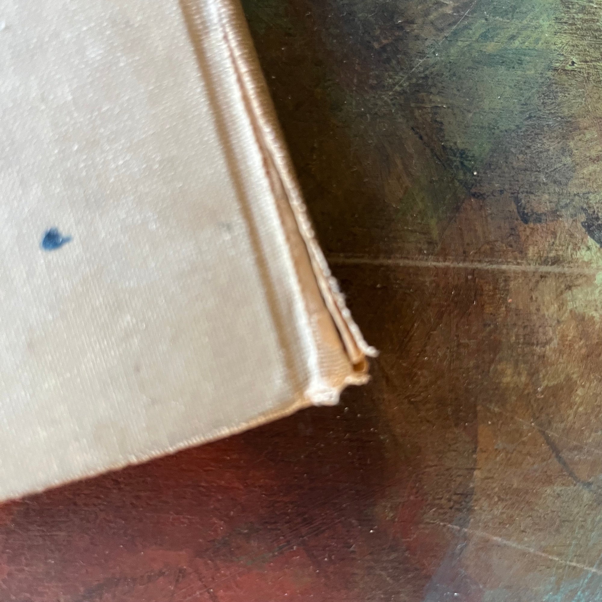 The Bedtime Story-Books written by Thornton W. Burgess-The Adventures of Danny Meadow Mouse with illustrations by Harrison Cady-1925 Edition-vintage children's storybook-view of the bottom corner of the spine & how it is coming away from the book