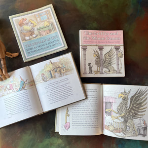 The Bee-Man of Orn & The Griffin and The Minor Canon written by Frank R. Stockton with illustrations by Maurice Sendak-vintage children's fairy tales-vintage picture books-living books-view of the illustrations by Maurice Sendak
