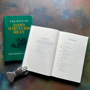 The Best of James Whitcomb Riley Edited by Donald C. Manlove-vintage poetry book-vintage biography-view of the copyright & contents pages
