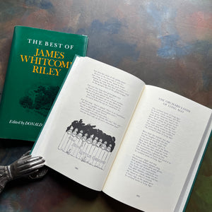 The Best of James Whitcomb Riley Edited by Donald C. Manlove-vintage poetry book-vintage biography-view of the illustration